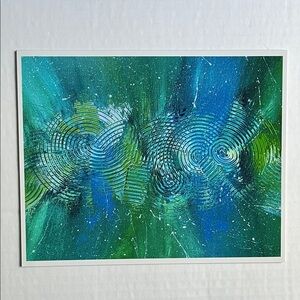 Abstract Blue and Green Art Print